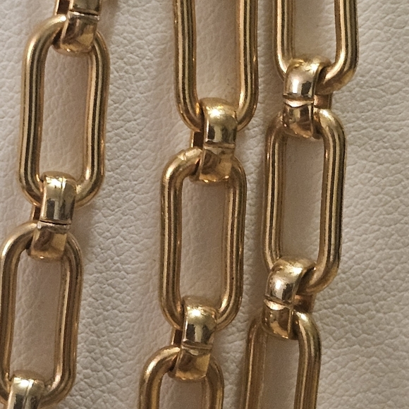 Vintage GJD Signed Three Straind Link Chain Necklace. - Picture 2 of 7